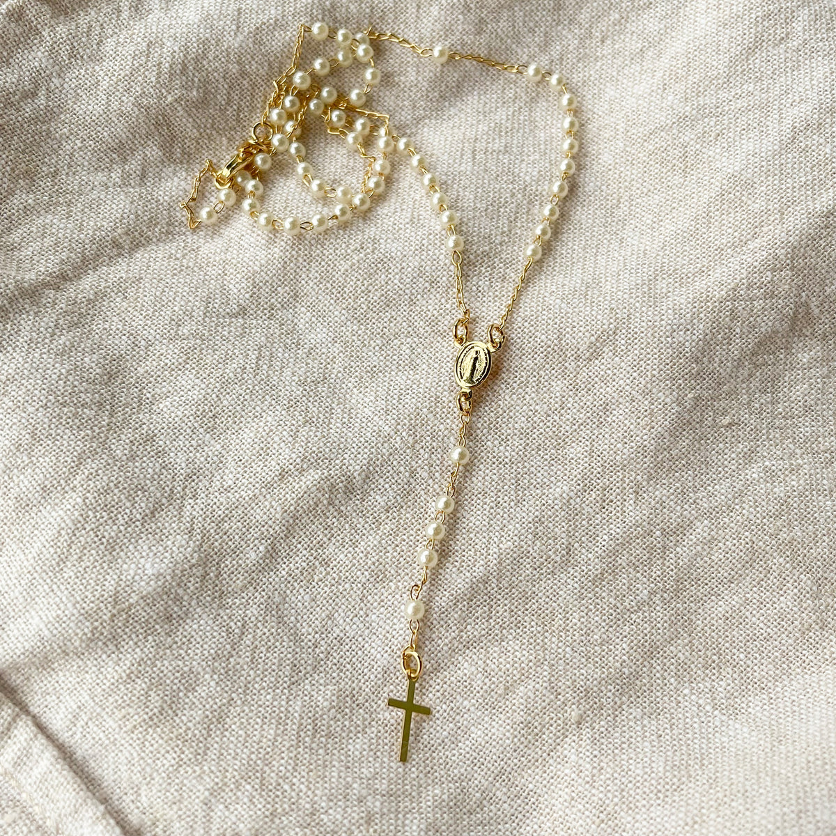 Pearl Rosary Necklace