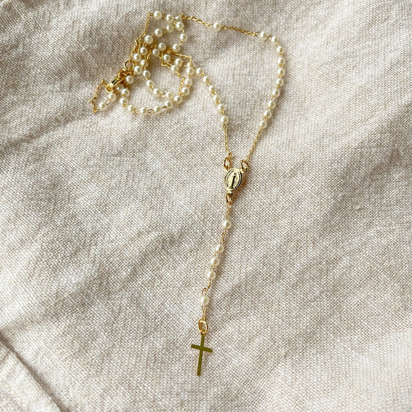 Pearl Rosary Necklace – My Belle Jewelry